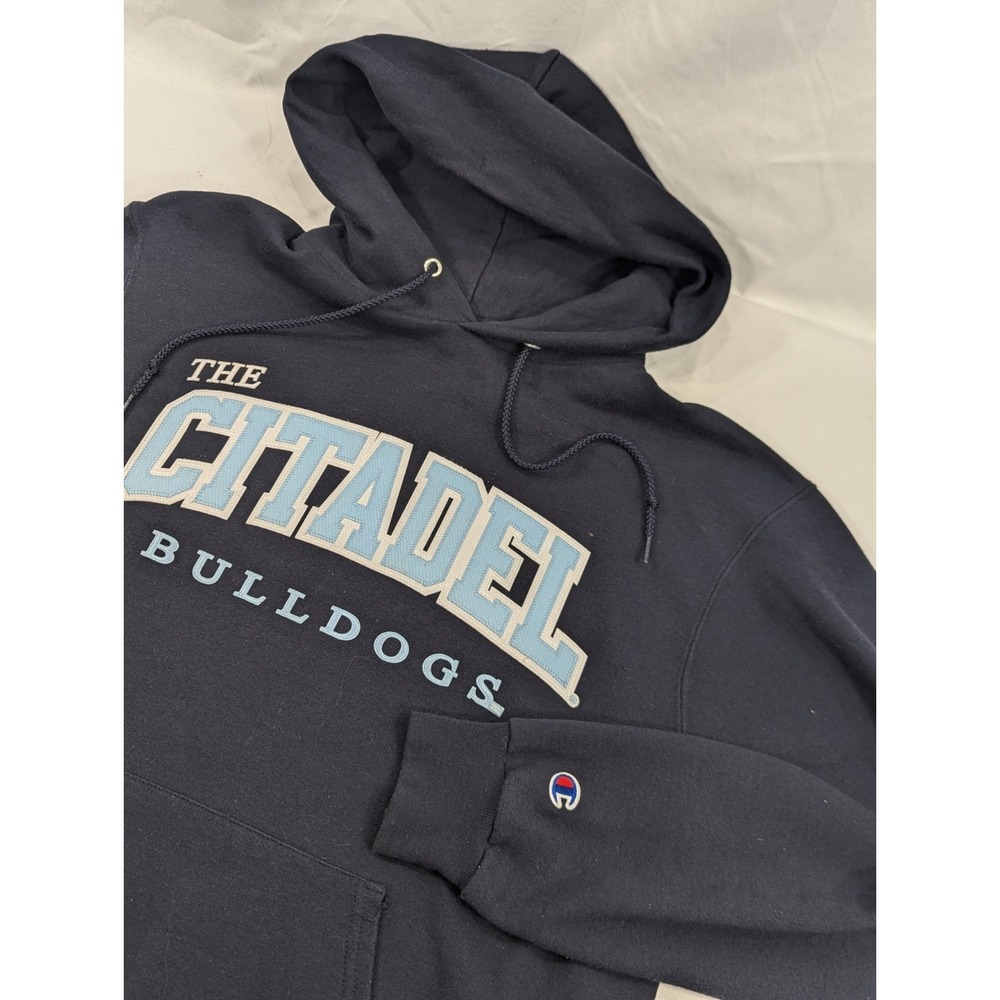 Vintage The Citadel Bulldogs Hoodie Jacket Adult‎ Small Blue Military Football